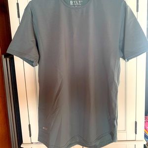 BYLT DESIGNER MENS TEE SHIRT, DROP CUT STYLE, LUX BLEND FABRIC, SHORT SLEEVE